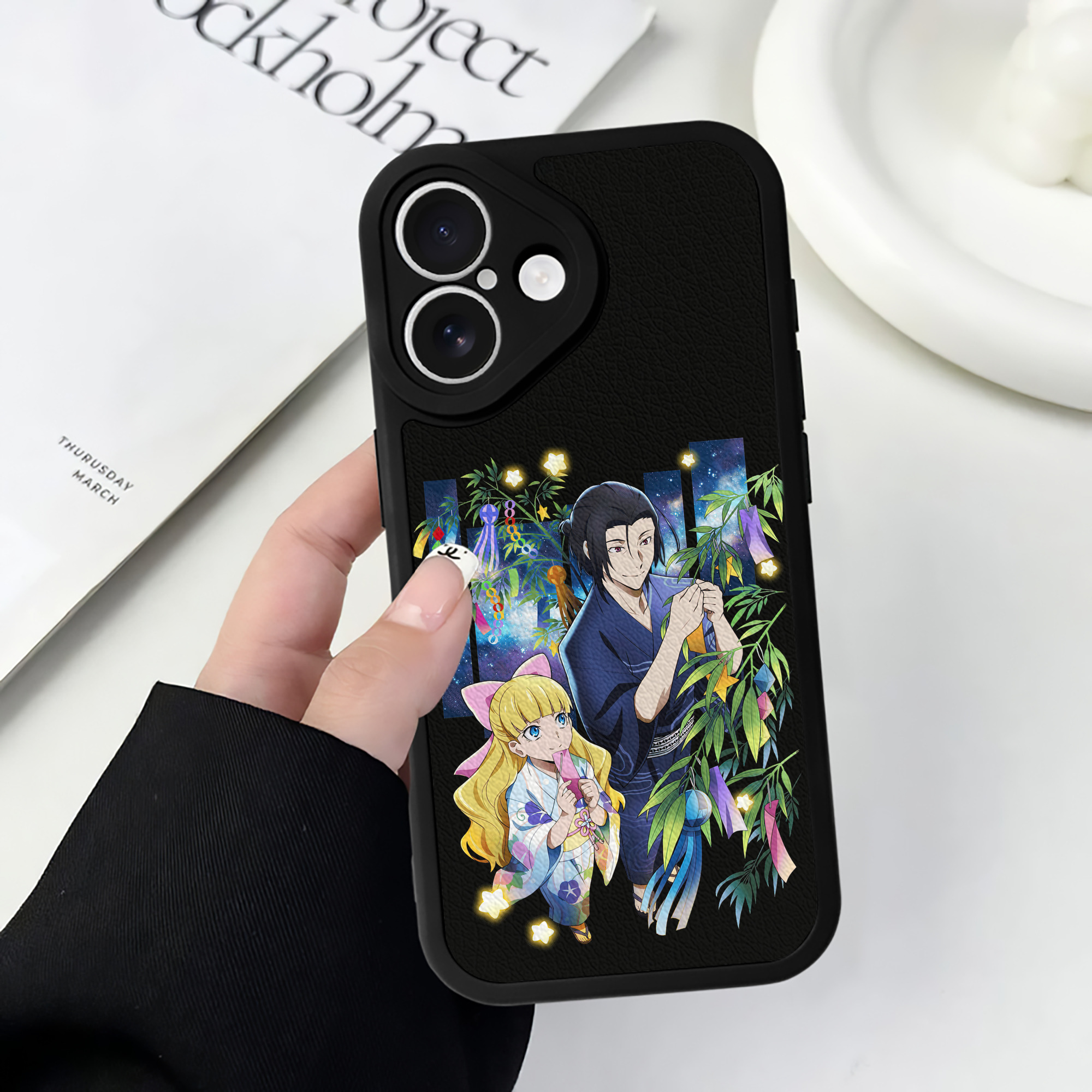 （画像用） 文豪ストレイドッグス Bungo Stray Dogs 【iPhone 16シリーズ対応】シリコンスマホケース（レザー調） 材質：シリコン